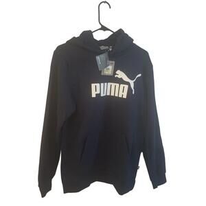 PUMA Men's Essentials Big Logo Hoodie Size Medium Blue NWT New With Tags